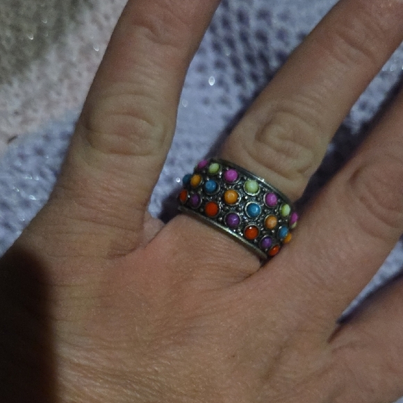 Colorful Multi-Stone Ring - Picture 5 of 8